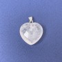 Heart Pendant of Mountain Crystal Natural Faceted Stone 20×20×8×25 mm+