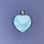 Heart Pendant Aquamarine (stone toning) 25x25x8x30mm+