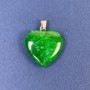 Pendant Heart Chrysoprase (toned stone) 20x20x6x30mm+