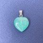 Heart Pendant Aquamarine (tinted stone) 16x16x6x25mm+