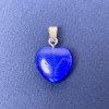 Pendant Heart Natural Stone Blue Cat's Eye 16x16x6x25mm+