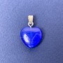 Pendant Heart Natural Stone Blue Cat's Eye 16x16x6x25mm+