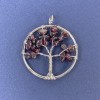 Pendant Tree of Life Garnet natural stone 31x36mm+