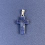 Pendant Cross Lapis Lazuli Natural Stone 20x14x5x28mm+