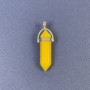 Hexagonal Pendant with Citrine Crystal (tinted stone) 8x31x41mm+
