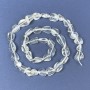 Natural Stone Beads Rock Crystal faceted on thread,  diameter 7-12×9mm±, length 40cm ±