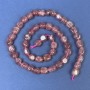 Strawberry Quartz Beads on Thread, Faceted, 8x8 mm, ± length 37 cm