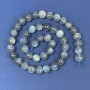 Labradorite Beads on Thread, Smooth Round Beads, 9mm ±, 39cm ±