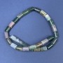 Moss Agate Beads on a Fishing Line Cylindrical, diameter 12x8mm±, length 38cm ±