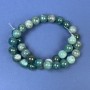 Green Jasper Beads on Thread with Smooth Round Bead, diameter 12mm±, length 38cm ±