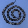 Smoky Topaz Beads on a Thread, Tumbled Shape, 9-13×6-8 mm, ±; length 40 cm ±