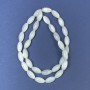 Mother-of-P Pearl Beads on Thread with Grain Shape, 12x6 mm, length 38 cm +/-