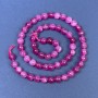 Tourmaline Rubellite Beads on Thread, Smooth Round 6mm diameter ±, Length 39cm ±