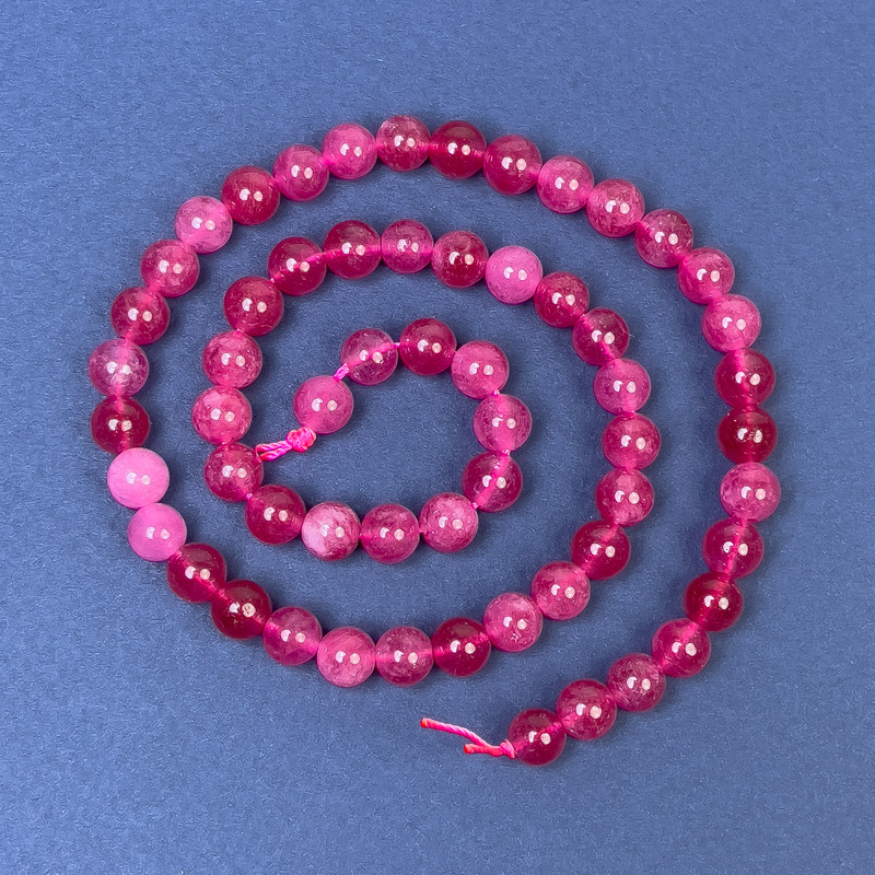 Turquoise? Wait: Actually Turmalin beads: Turmalin beads on thread smooth ball diameter 6.5 mm±, length 38 cm±