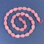 Pink Quartz Teardrop Beads 12x8mm on Thread, 38cm+ length