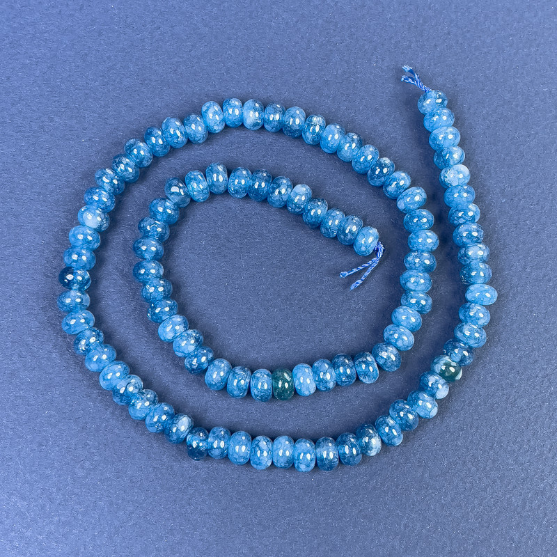 Apatite Rondelle Beads 6x4mm on Thread, 37cm+ Length