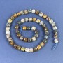 Petersite Beads Faceted Cube 7mm+ on thread, length 39cm+
