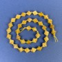 Faceted Citrine Beads 8x8 mm on Thread with Beads, 37 cm length