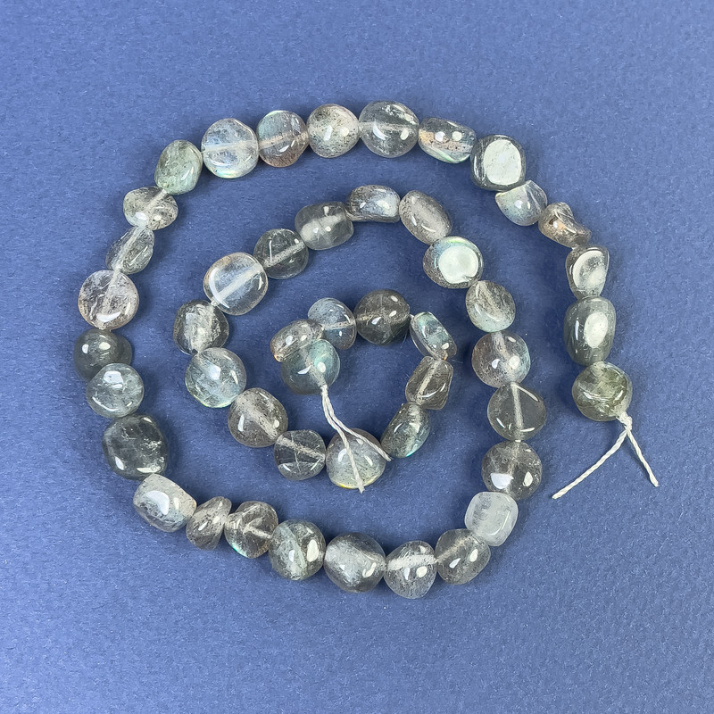 Labradorite Faceted Round Beads 9x9mm on Thread, 39cm+ length