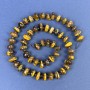 Tiger's Eye Beads Faceted 9×5mm± on Thread with Beads, 40cm+