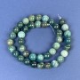 Green Jasper Beads Round 10mm ± on Thread, 38 cm+ length