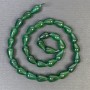 Chrysoprase Drop Beads 12x8mm+- on thread, length 39cm+