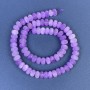 Amethyst Rondelle Beads 8x5mm on Threaded String, 38in Length