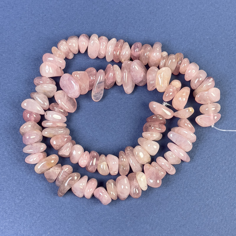 Strawberry Quartz Faceted Beads 10-4×5 mm on Thread, 39 cm+ Length