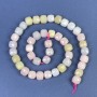 Morganite Beads Faceted Cube 9x9mm+ on Thread, 38cm+ Length