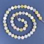 Morganite Beads Faceted Round 8mm on Thread, Length 37cm+