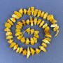 Amber Beads Chunk, on Thread 39 cm, with Seed Beads 2.5 mm+, 9–12×3–5 mm