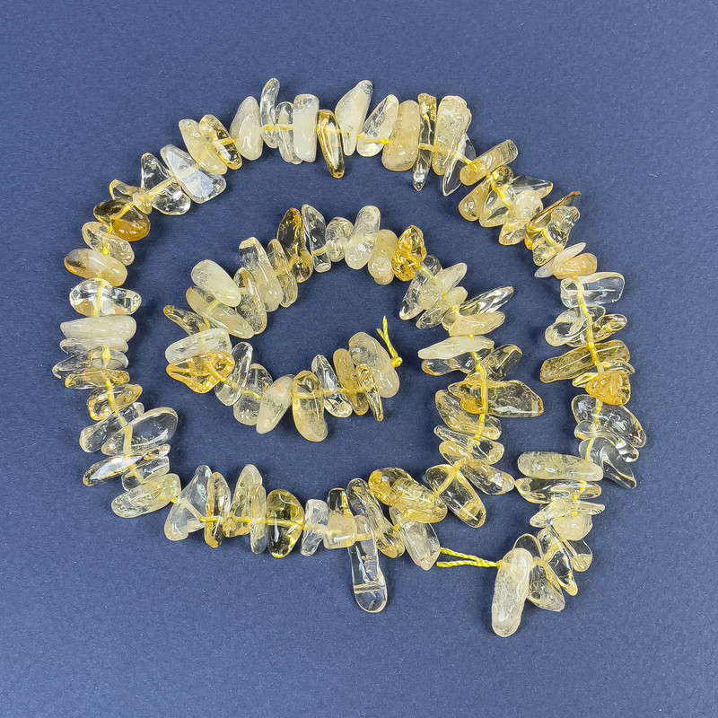 Citrine Beads - Chip on Thread 42cm
