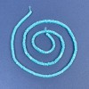 Turquoise Beads Square Rondelle 2.5×1mm± on thread, length 39cm+