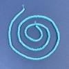 Turquoise beads (single) square rondelle 2.5x1mm+- on a thread, length 39cm+