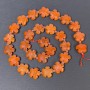 Red Jasper Beads Flower Shape 15×6 mm ± hole 1 mm ±, bead diameter 3 mm, length 41 cm ±