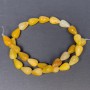 Calcite Beads Honey Color Drop-Shaped, 15×10 mm, hole ~1 mm, length ~40 cm