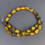 Tiger's Eye Beads, natural stone teardrop shape, diameter 15x10 mm±, hole diameter 1 mm±, length 40 cm±