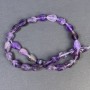 Amethyst Beads natural stone drop, diameter 15x10+- hole diameter 1mm+-, length 40cm+-