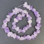 Amethyst beads natural unprocessed stone in the form of nuggets, diameter 12-18x7-10mm ±, thread length 37cm ±