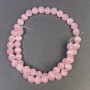 Beads "Cat's Eye" pink synthetic stone, smooth bead, diameter 8+- hole, hole diameter 1mm+-, length 38cm+-