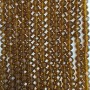 Czech Crystal Beads on Thread Brown Transparent Rondelle 8x6mm + -, Length 40cm +