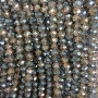 Beads Czech Crystal on a Thread Gray with Faceted Rondelle, diameter 8×6, 5mm + -, thread length 38-40cm +