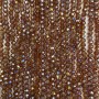 Beads Czech Crystal on Thread Brown Transparent with Benzine Finish faceted rondelle, diameter 6x5mm + -, length 40-41cm +
