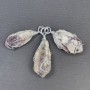Amethyst Pendant Uncut in a Weave, assortment diameter from 16x40mm to 18x48mm+