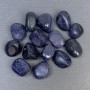 Blue Aquamarine Sand-cut, faceted natural quartz without hole, 15-21x9-16 mm (+-) (per 100 g ±)