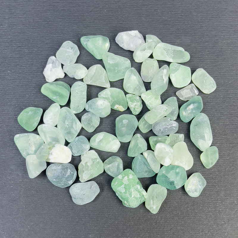 Fluorite Lapidary Rough Nuggets Faceted Without Hole 8-12x7-9mm (+-) (per 100g ±)