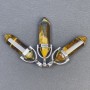Pendant Tiger's Eye Hexagonal Crystal Ball 8x31x41 mm+
