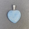Pendant Heart Aquamarine Natural Stone 20x20mm+