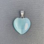 Heart Pendant Blue-lazurite Cat's Eye Synthetic Stone 20x20x5x28mm+