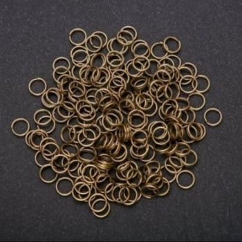 Connecting Ring, 4 mm diameter, bronze color, pack of 25 g